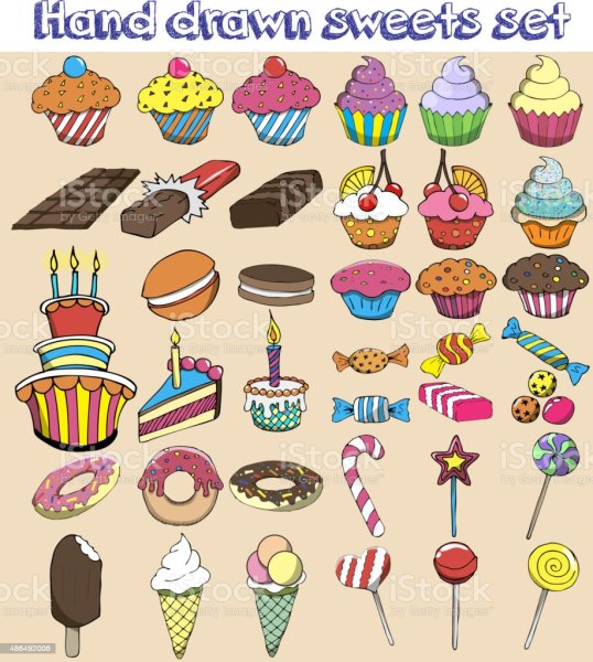 Сладости для рисования легкие