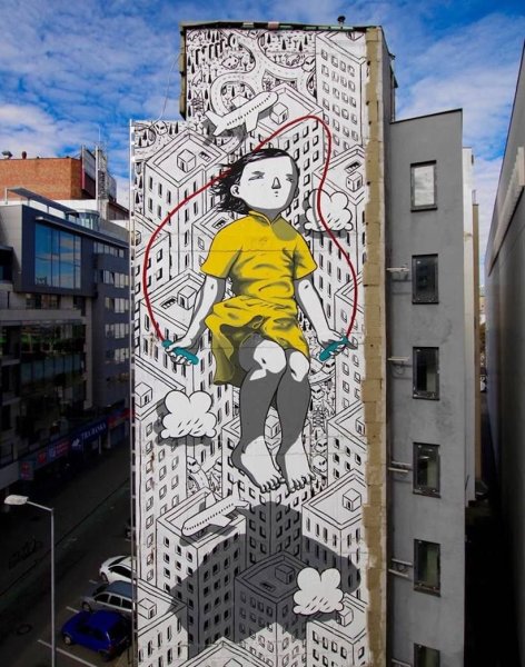 Арт мурал стрит арт