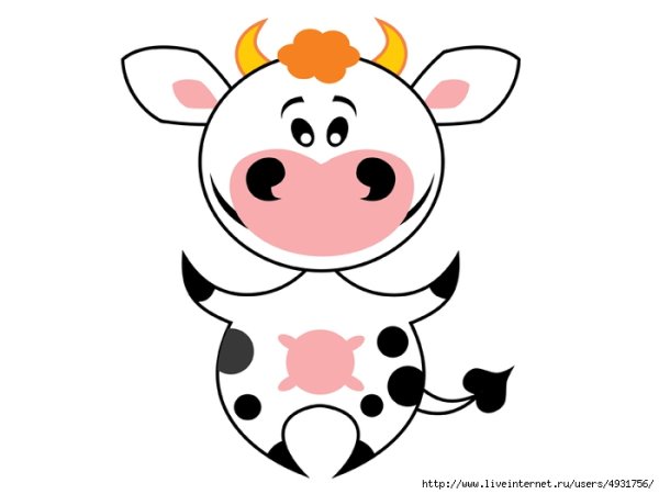 Мордочка коровки для малышей