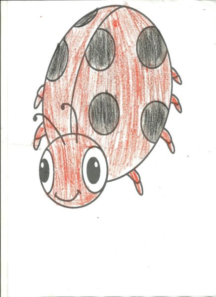 Схема рисования Божьей коровки