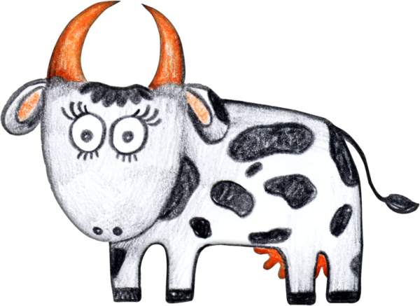 Нарисовать смешного бычка