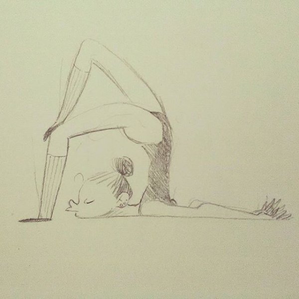 Рисунки гимнасток лёгкие