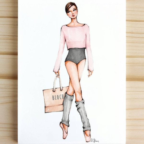 Фэшн иллюстрации в полный рост