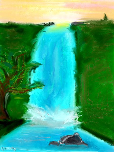 Водопад карандашом