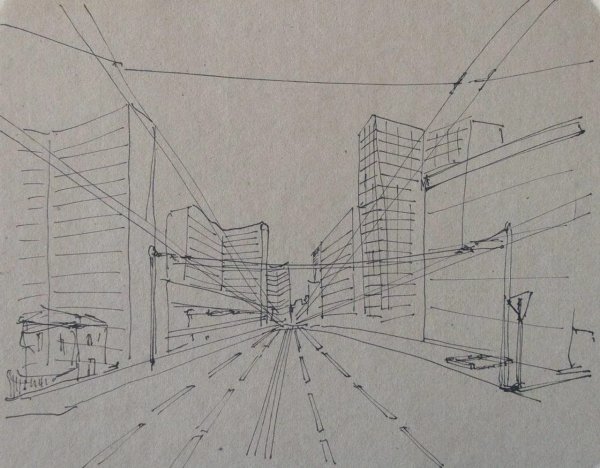 Линейная перспектива двухточечная