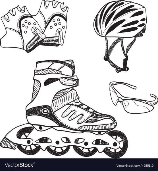 Роликовые коньки раскраска для детей