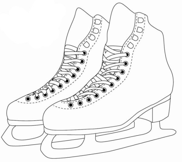 Коньки трафарет
