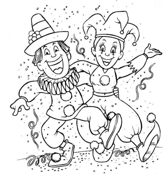 Карнавал раскраска