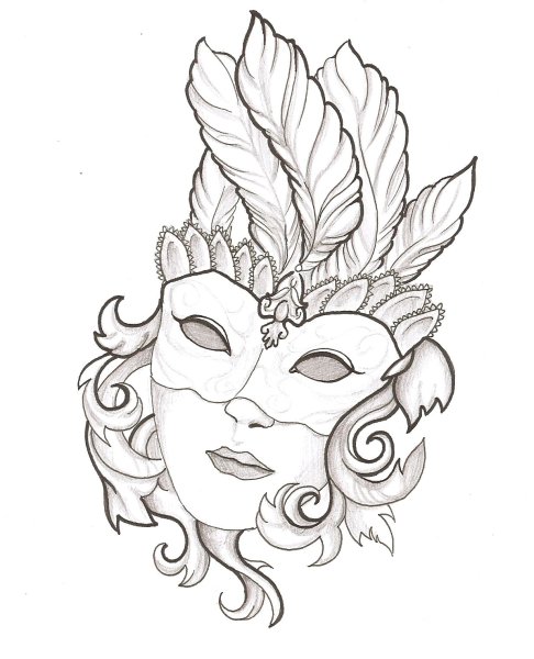 Эскиз театральной маски