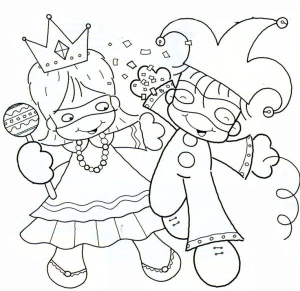 Карнавал раскраска