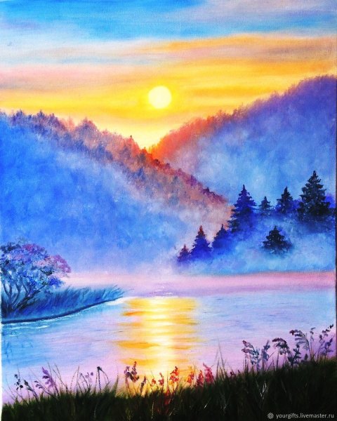 Пейзажи природы акварелью легкие