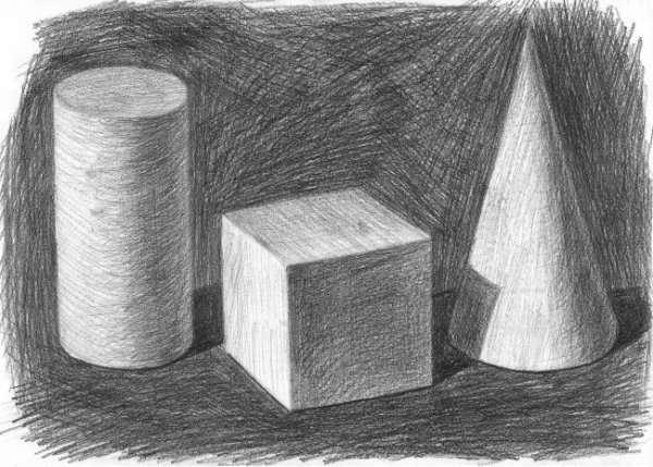 Натюрморт из геометрических тел