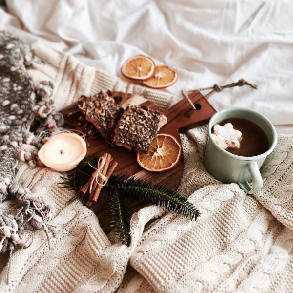 Уютный зимний кофе