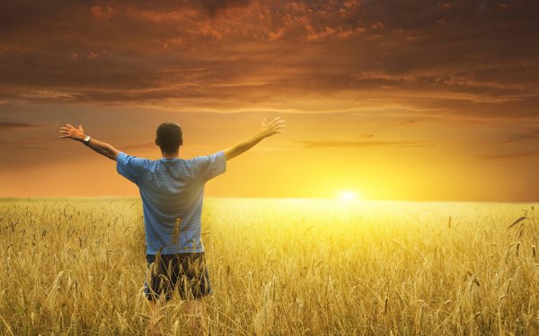 Человек и солнце