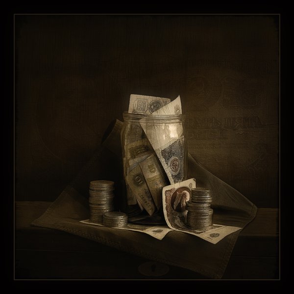 Натюрморт с деньгами