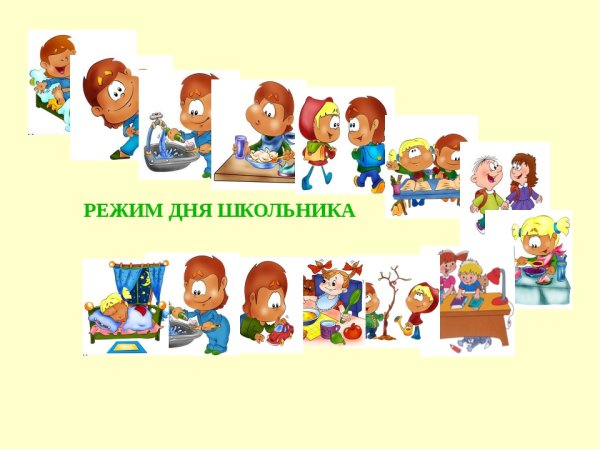 Режим дня школьника начальных классов
