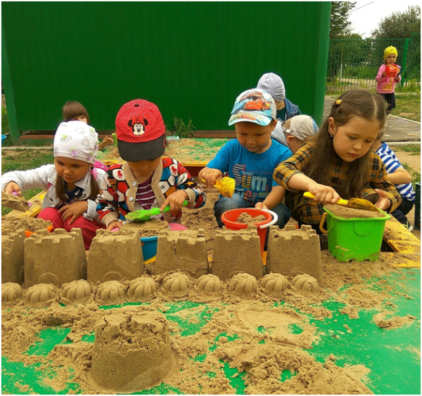 Игры с песком в детском саду