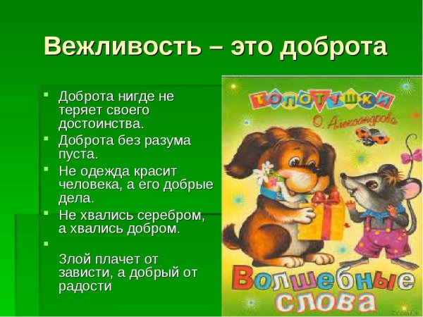 Урок вежливости презентация