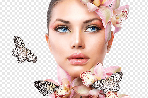 Красивое лицо девушки косметика