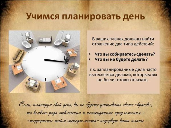 Планирование своего дня