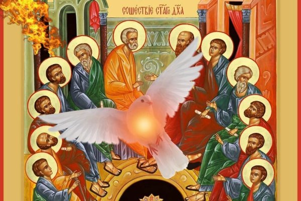 Троица Сошествие Святого духа икона
