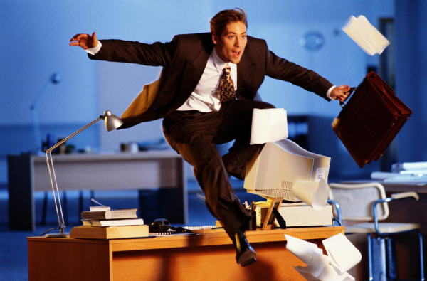 Конец рабочего дня в офисе