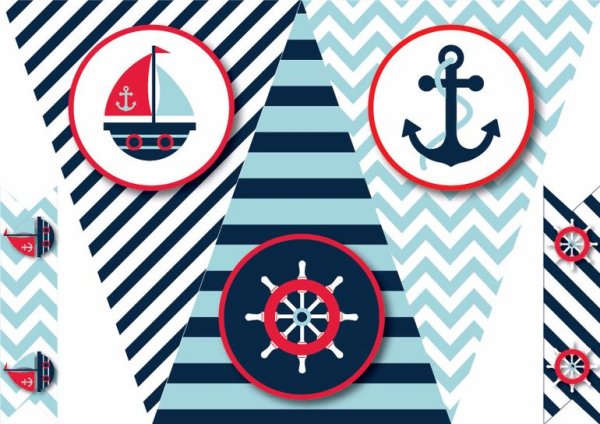 Флажки в морском стиле