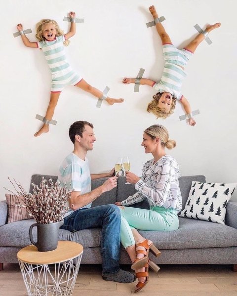 Креативная фотосессия семьи