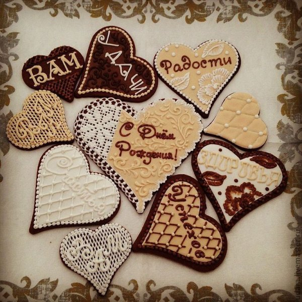 Имбирные пряники сердечки