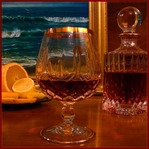 Доброго вечера с бокалом коньяка