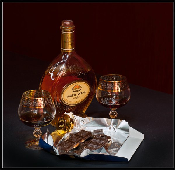 Шоколад с коньяком