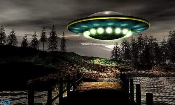 Летающая тарелка в живую