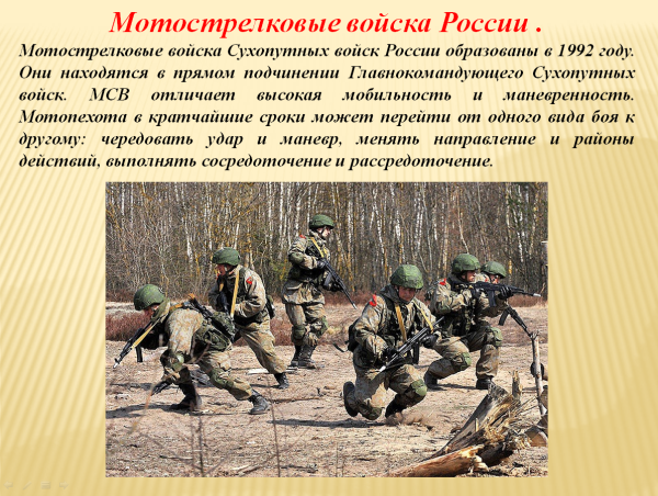 Мотострелковые войска презентация