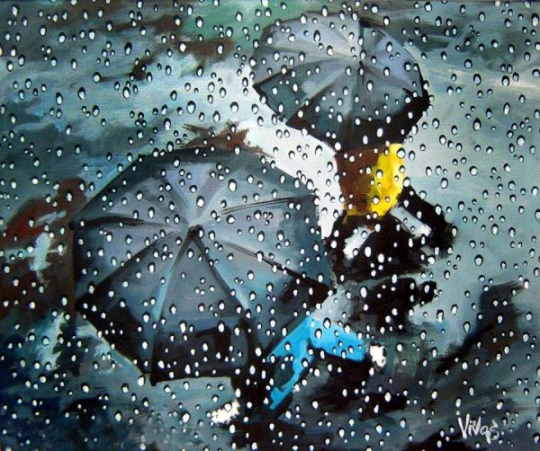 Дождь со снегом живопись