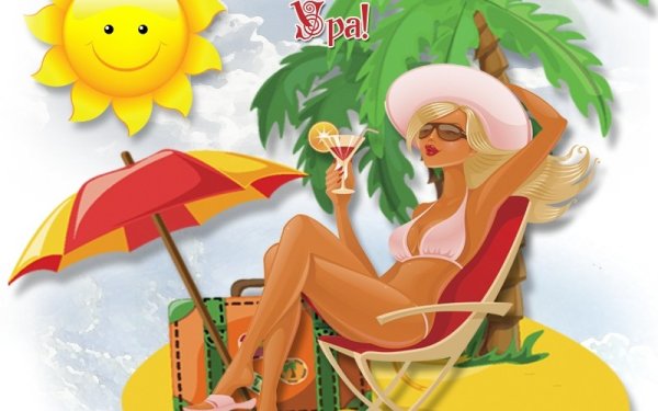 Анимационные открытки с отпуском