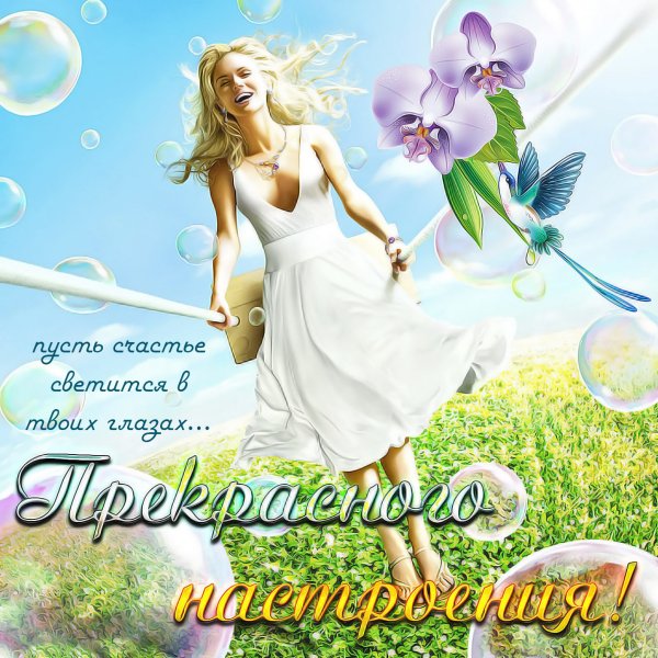 Хорошего дня и отличного настроения женщине