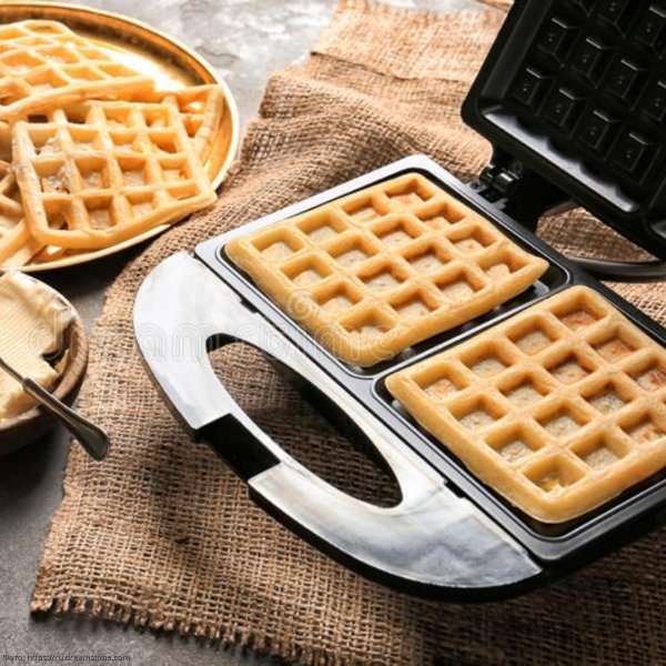 Вафли в вафельнице