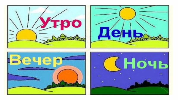 Сутки для дошкольников