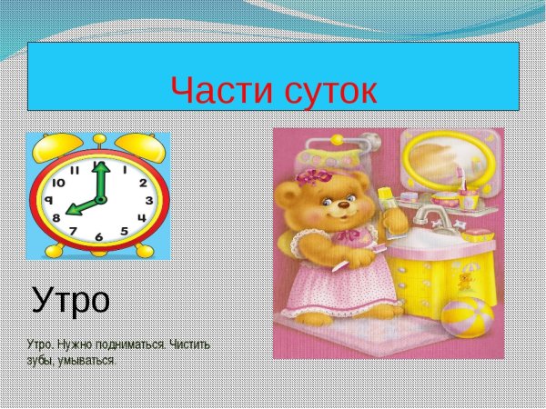 Части суток утро