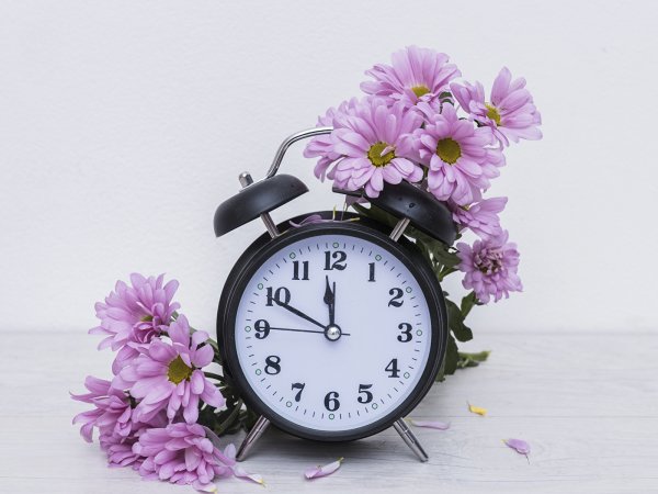 Часы "цветок"