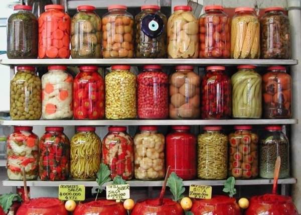 Консервированные овощи и фрукты