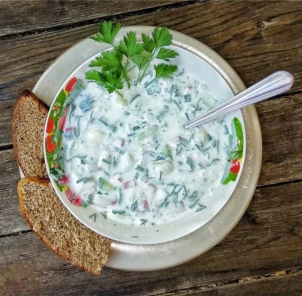 Ингредиенты для окрошки на квасе