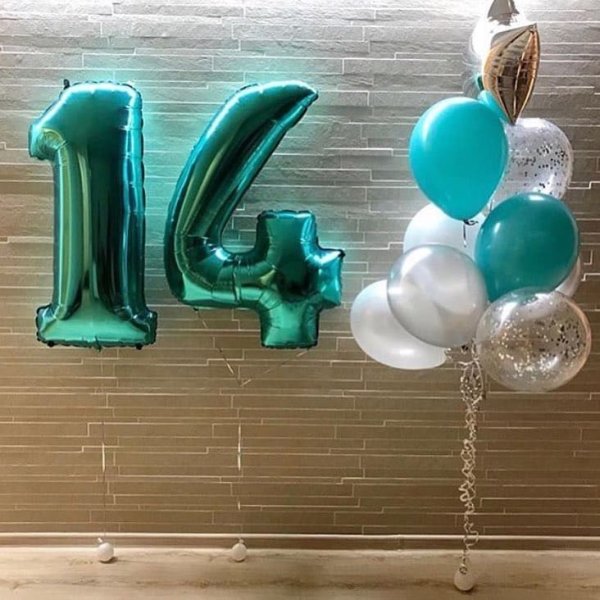 Шарики с цифрой 14