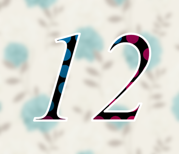 Цифра 12 красивая