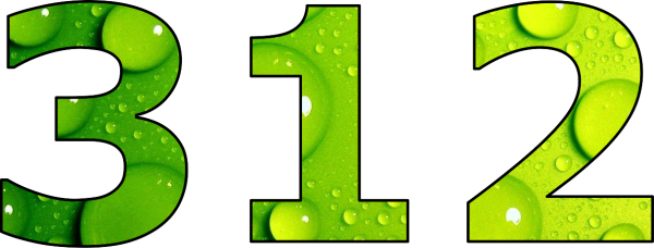 Цифра 12 зеленая