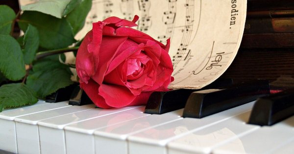 Рояль с цветами