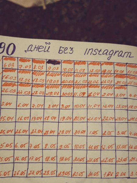 90 Дней без Инстаграм