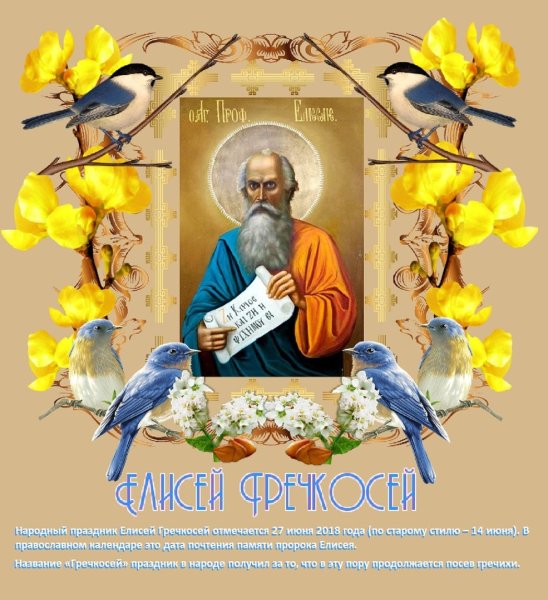 Народный праздник на 27 июня Елисей Гречкосей