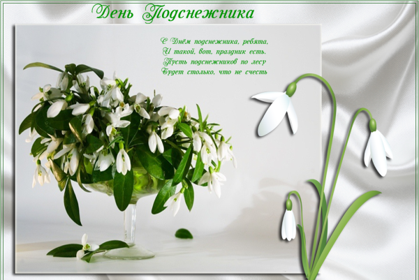 С днем подснежника открытки