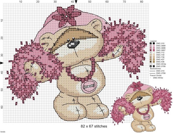 Мишки Физзи Мун схемы вышивки